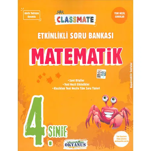 4.Sınıf Matematik ClassMate Soru Bankası Okyanus Yayınları