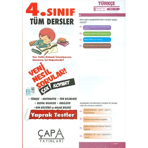 4.Sınıf Tüm Dersler Yaprak Test Çapa Yayınları