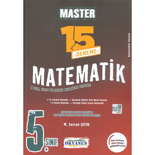 5. Sınıf Master 15 Matematik Denemesi Okyanus Yayınları