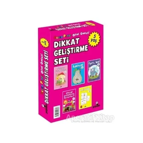 Okul Öncesi 5 Yaş Dikkat Geliştirme Seti (5 Kitap) - Afife Çoruk - Beyaz Panda Yayınları