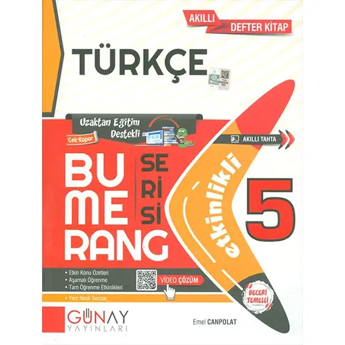 5.Sınıf Bumerang Serisi Türkçe Soru Bankası Günay Yayınları