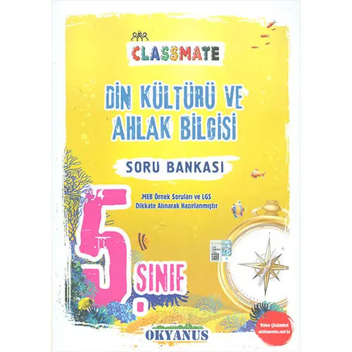 5.Sınıf Din Kültürü ClassMate Soru Bankası Okyanus Yayınları