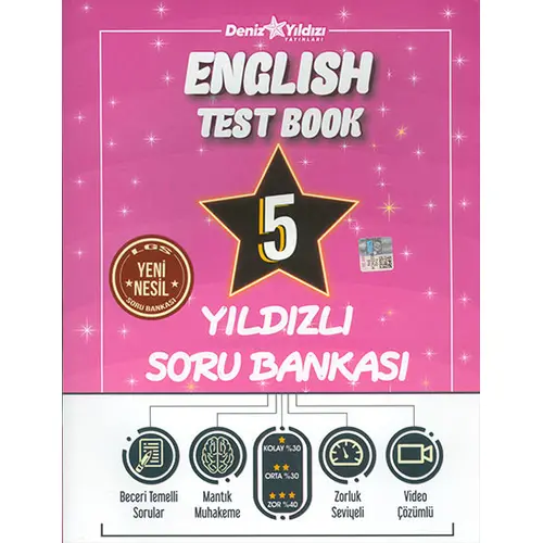 5.Sınıf İngilizce Yıldızlı Soru Bankası Deniz Yıldızı Yayınları