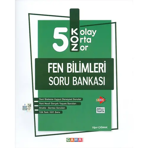 5.Sınıf KOZ Fen Bilimleri Soru Bankası Gama Yayınları