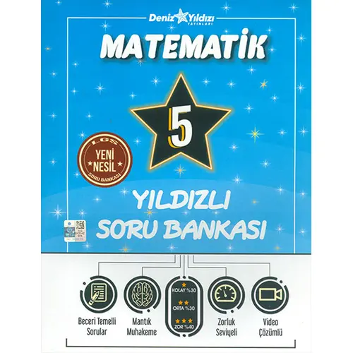 5.Sınıf Matematik Yıldızlı Soru Bankası Deniz Yıldızı Yayınları