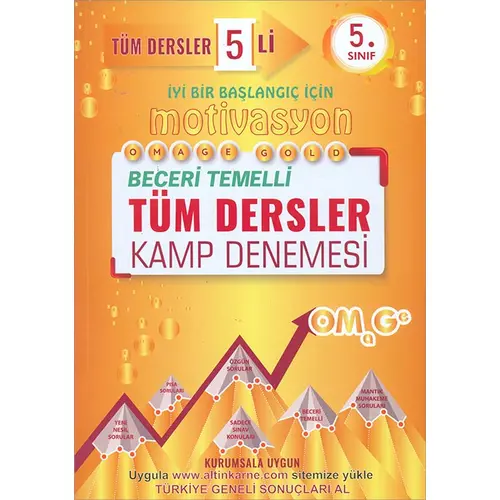 5.Sınıf Motivasyon Tüm Dersler 5li Kamp Denemesi Omage Yayınları