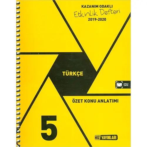 5.Sınıf Türkçe Etkinlik Defteri Hız Yayınları