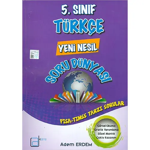 5.Sınıf Türkçe Yeni Nesil Soru Dünyası A Kare Yayınları