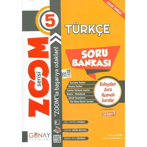 5.Sınıf Türkçe Zoom Soru Bankası Günay Yayınları