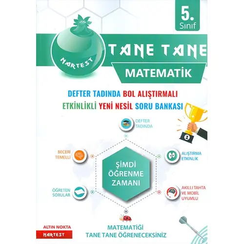 5.Sınıf Yeşil Defter Tadında Tane Tane Matematik Nartest Yayınları