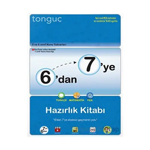 6 dan 7 ye Hazırlık Kitabı Tonguç Akademi