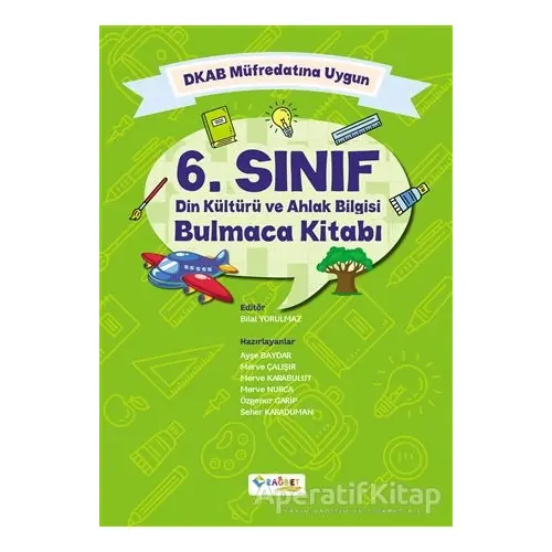 6. Sınıf Din Kültürü ve Ahlak Bilgisi Bulmaca Kitabı - Özgenur Garip - Rağbet Yayınları