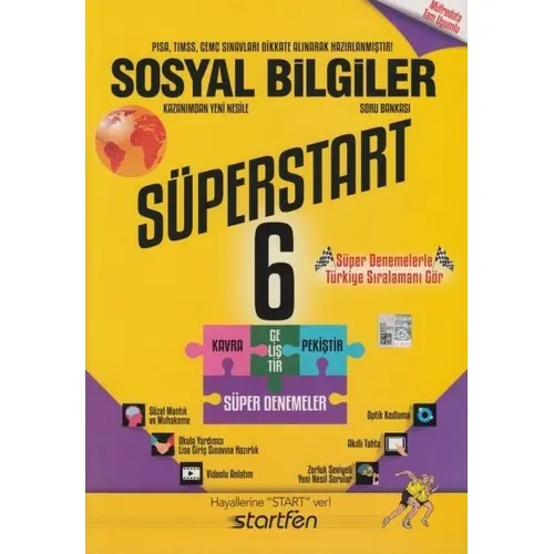 6. Sınıf Sosyal Bilgiler Süperstart Soru Bankası Startfen Yayınları