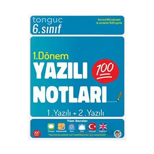 6. Sınıf Yazılı Notları 1. Dönem 1 ve 2. Yazılı Tonguç Akademi