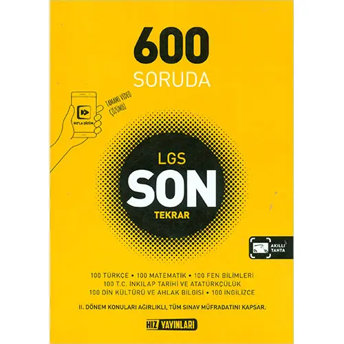 600 Soruda LGS Son Tekrar Hız Yayınları