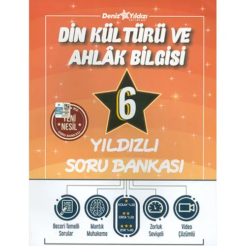 6.Sınıf Din Kültürü Yıldızlı Soru Bankası Deniz Yıldızı Yayınları