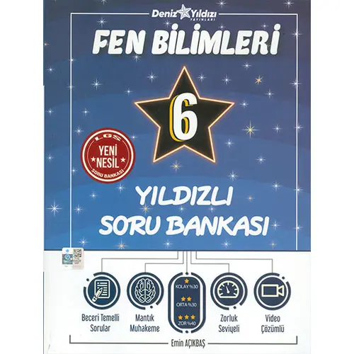 6.Sınıf Fen Bilimleri Yıldızlı Soru Bankası Deniz Yıldızı Yayınları