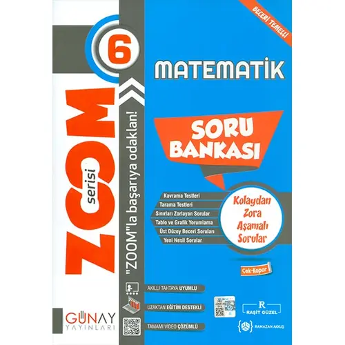 6.Sınıf Matematik Zoom Soru Bankası Günay Yayınları