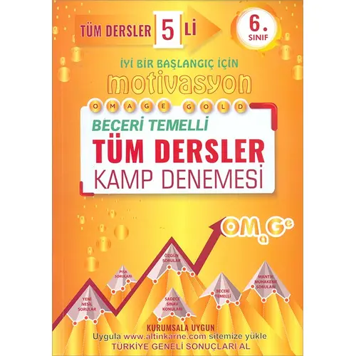 6.Sınıf Motivasyon Tüm Dersler 5li Kamp Denemesi Omage Yayınları