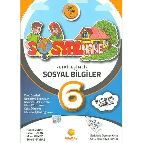 6.Sınıf Sosyal Bilgiler Etkileşimli Sosyalhane Günay Yayınları