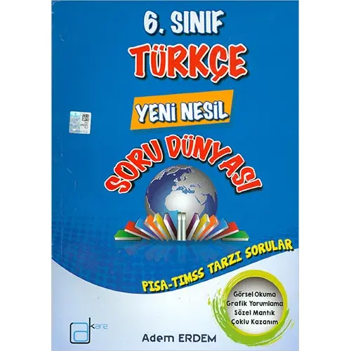 6.Sınıf Türkçe Yeni Nesil Soru Dünyası A Kare Yayınları