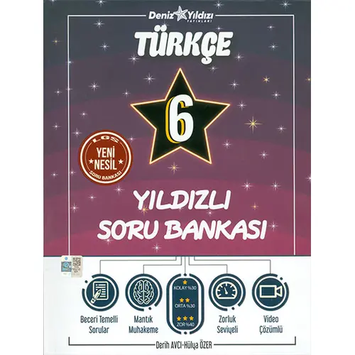 6.Sınıf Türkçe Yıldızlı Soru Bankası Deniz Yıldızı Yayınları