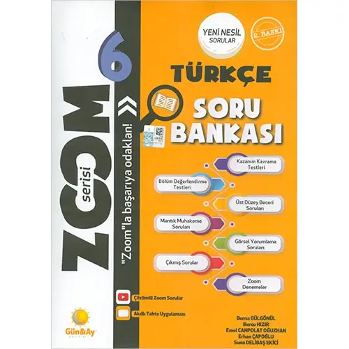 6.Sınıf Türkçe Zoom Soru Bankası Günay Yayınları