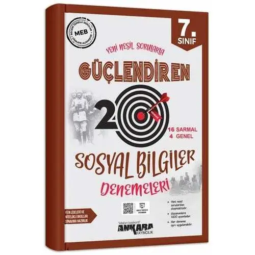 7. Sınıf Sosyal Bilgiler Güçlendiren 20 Deneme ?Ankara Yayıncılık