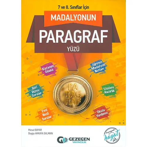 7. ve 8.Sınıflar için Madalyonun Mantık Yüzü Paragraf Yüzü Gezegen Yayıncılık