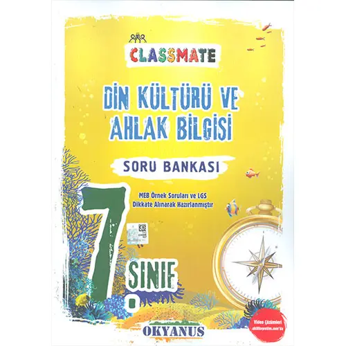 7.Sınıf Din Kültürü ClassMate Soru Bankası Okyanus Yayınları