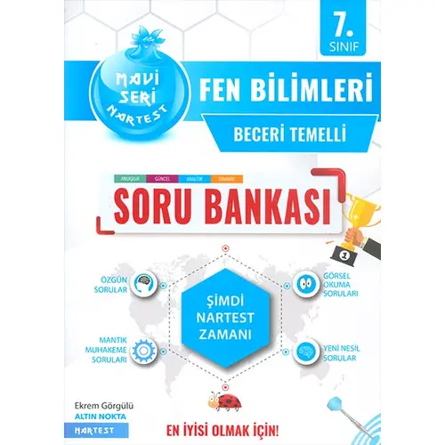 7.Sınıf Mavi Fen Bilimleri Soru Bankası Nartest Yayınları