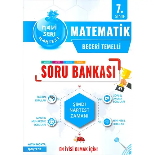 7.Sınıf Mavi Matematik Soru Bankası Nartest Yayınları