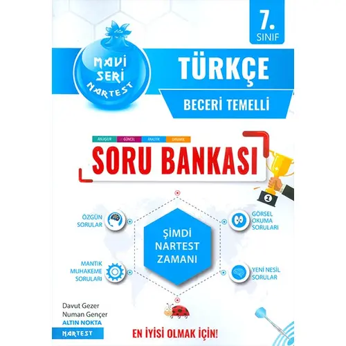 7.Sınıf Mavi Türkçe Soru Bankası Nartest Yayınları