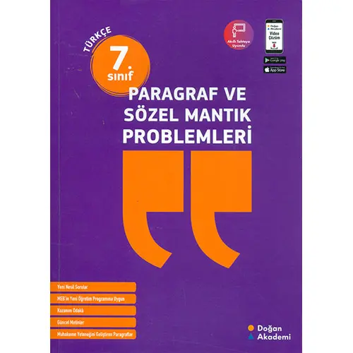 7.Sınıf Paragraf ve Sözel Mantık Problemleri Doğan Akademi