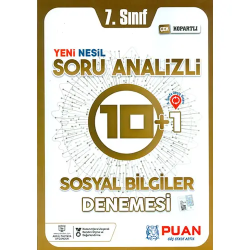 7.Sınıf Sosyal Bilgiler Soru Analizli 10+1 Deneme Puan Yayınları