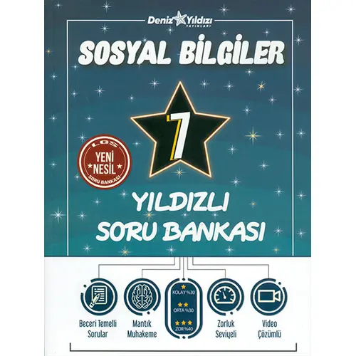 7.Sınıf Sosyal Bilgiler Yıldızlı Soru Bankası Deniz Yıldızı Yayınları