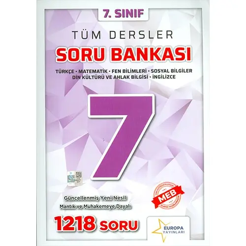 7.Sınıf Tüm Dersler Soru Bankası Europa Yayınları