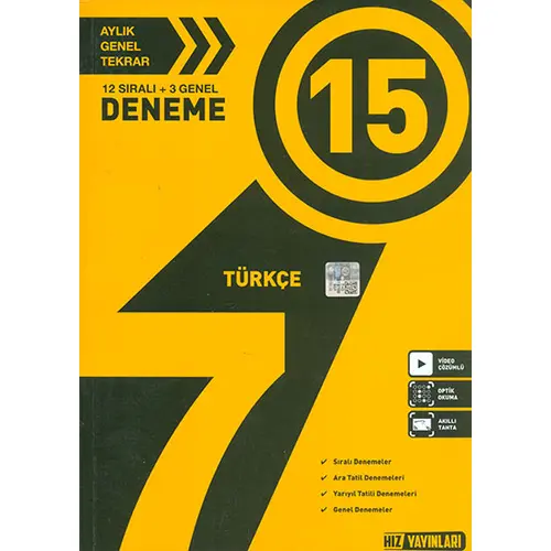 7.Sınıf Türkçe 15 Deneme Hız Yayınları