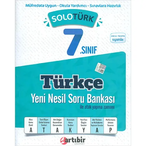 7.Sınıf Türkçe SoloTürk Soru Bankası Artıbir Yayınları