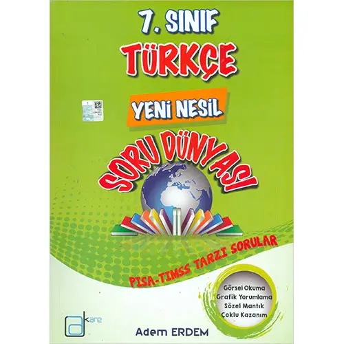 7.Sınıf Türkçe Yeni Nesil Soru Dünyası A Kare Yayınları