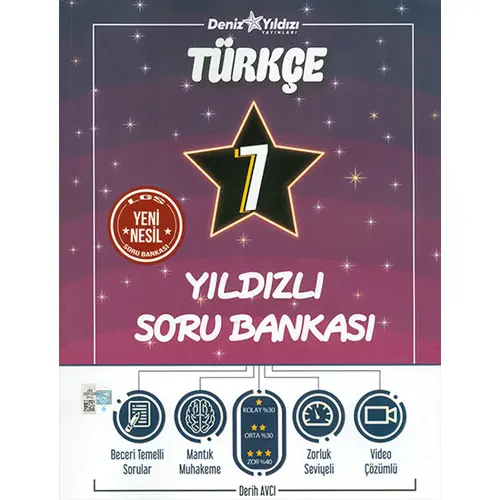 7.Sınıf Türkçe Yıldızlı Soru Bankası Deniz Yıldızı Yayınları