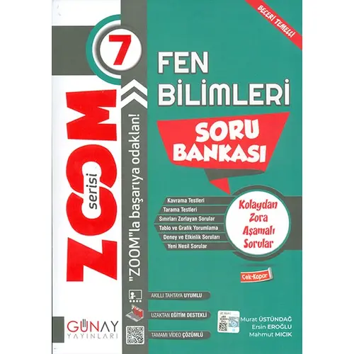 7.Sınıf Zoom Serisi Soru Bankası Fen Bilimleri Günay Yayınları