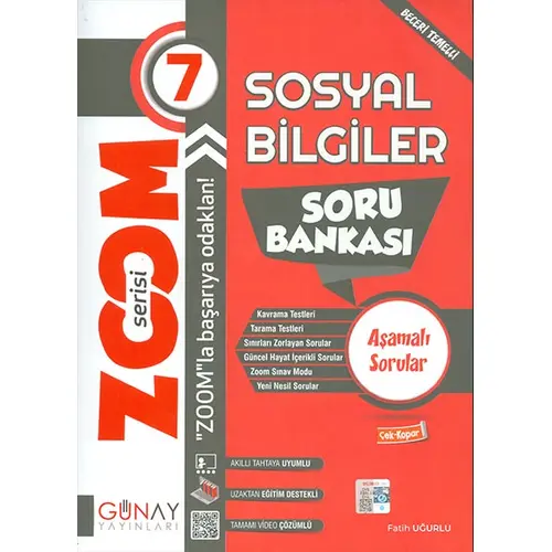 7.Sınıf Zoom Sosyal Bilgiler Soru Bankası Günay Yayınları