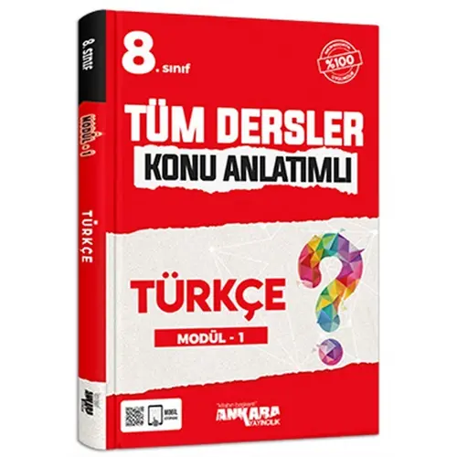 8. Sınıf Tüm Dersler Konu Anlatımlı Türkçe Modül -1 Ankara Yayıncılık