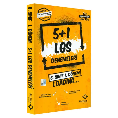 8.Sınıf 1.Dönem 5+1 LGS Denemeleri FikriBilim Yayınları