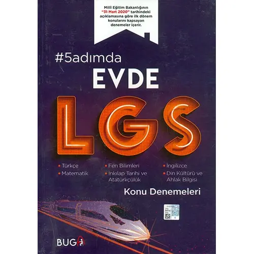 8.Sınıf 5 Adımda Evde LGS Konu Denemeleri Buga Yayınları