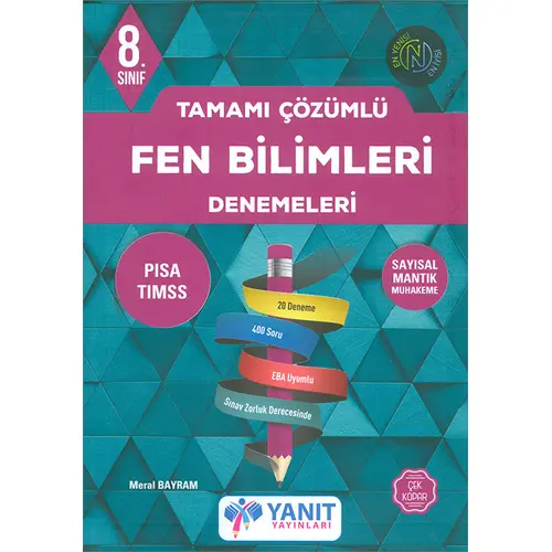 8.Sınıf Fen Bilimleri Tamamı Çözümlü Denemeleri Yanıt Yayınları