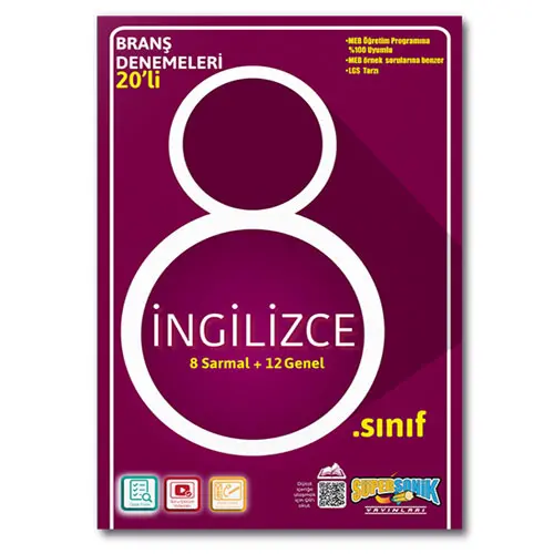 8.Sınıf İngilizce Branş Denemeleri SüperSonik Yayınları