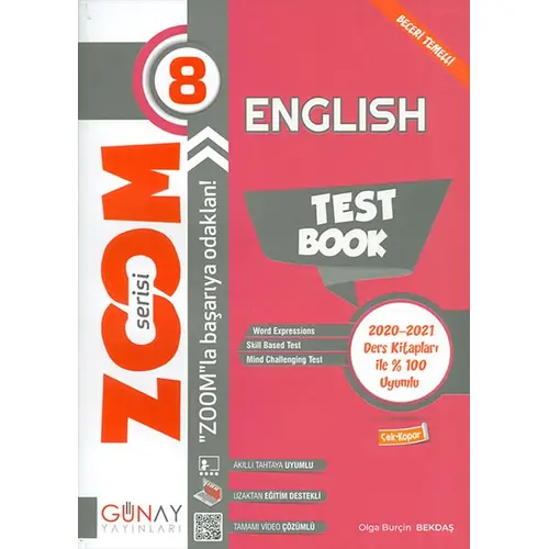 8.Sınıf İngilizce Zoom Soru Bankası Günay Yayınları