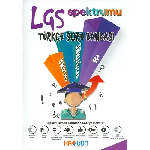 8.Sınıf LGS Spektrumu Türkçe Soru Bankası Katyon Yayınları